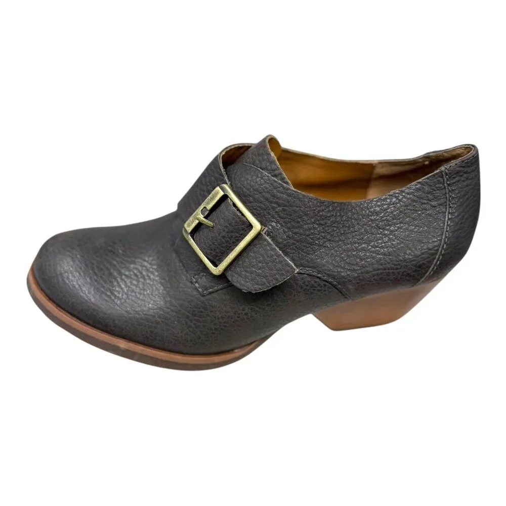 KORKS by Kork-Ease Gray Leather‎ Monk Strap Booties
